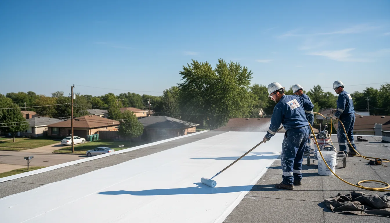 Commercial roof coating in Rozel, KS near me